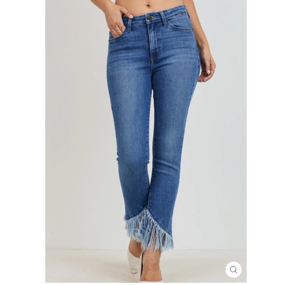 Just Black Denim fringe jeans